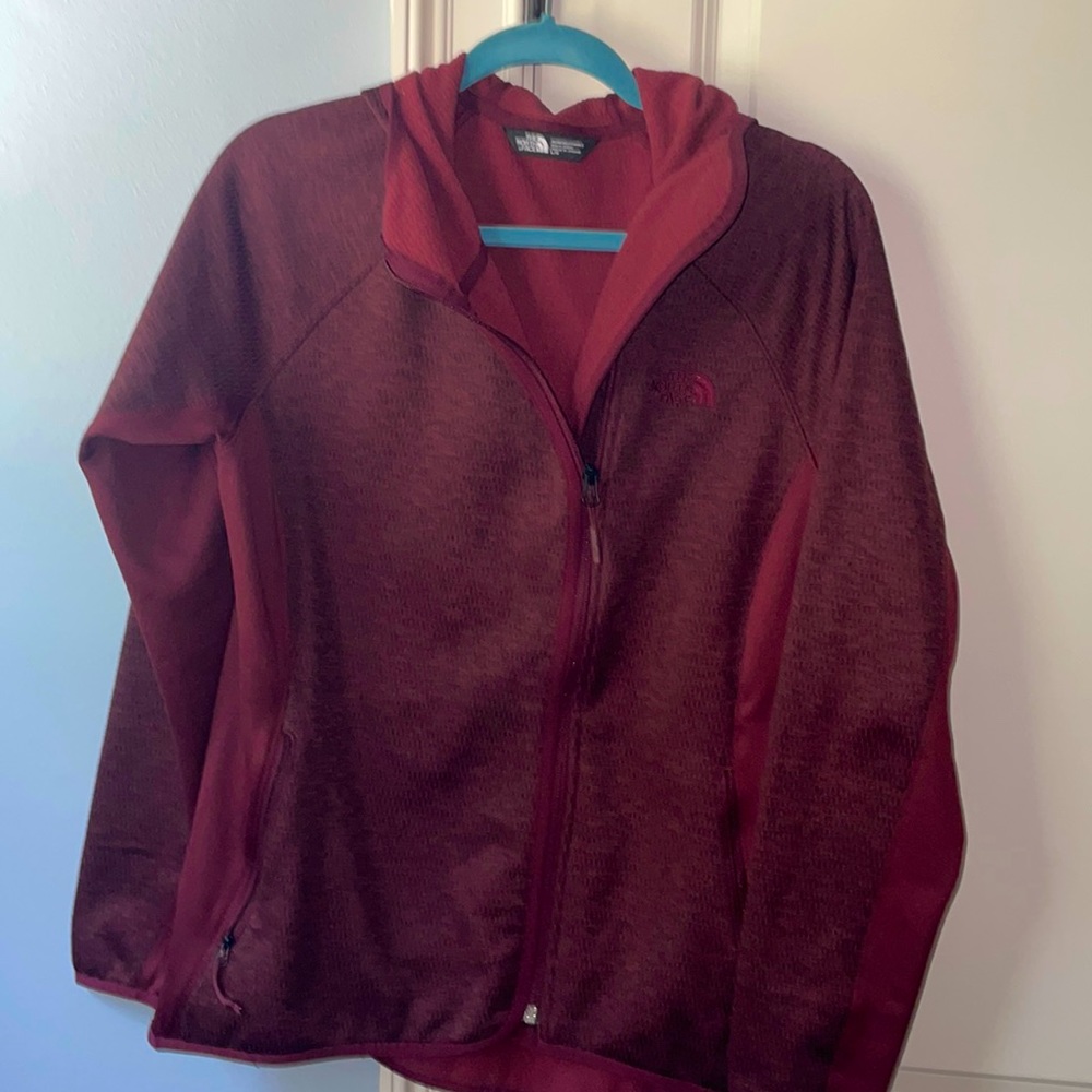 North Face Maroon Hooded Jacket